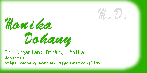monika dohany business card